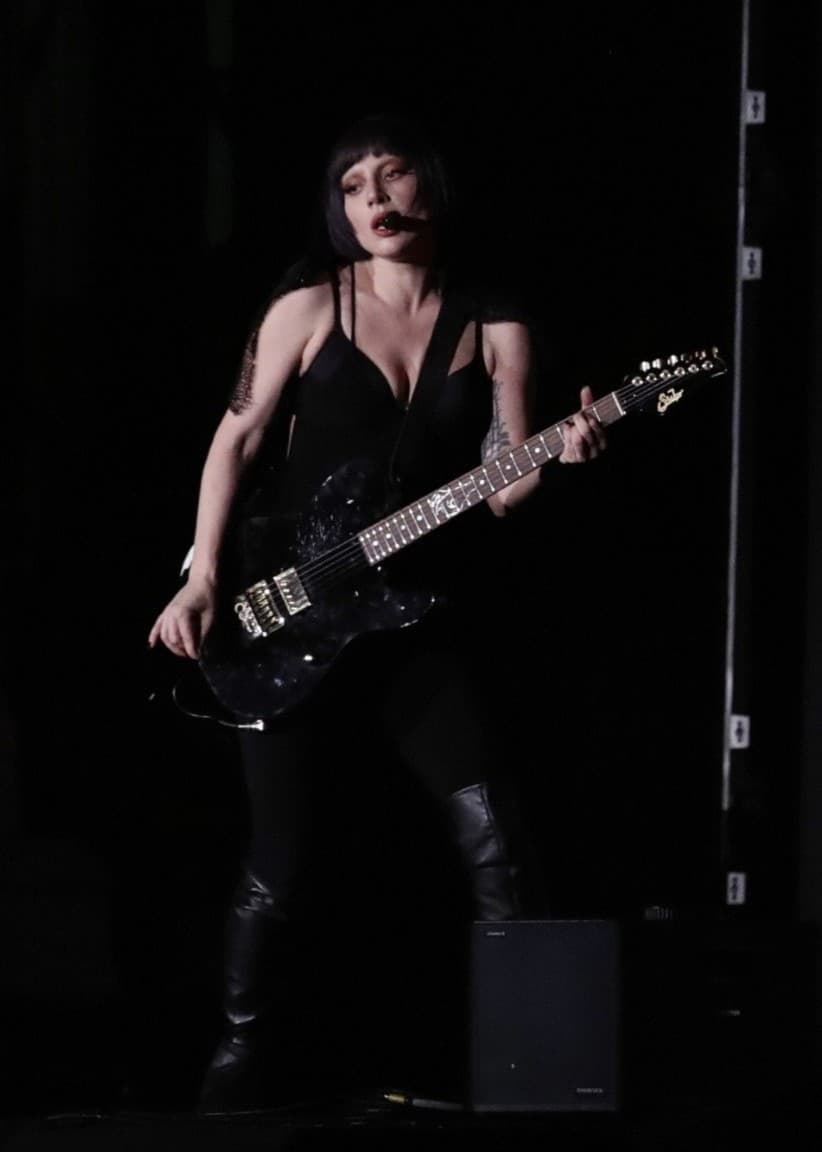 Lady Gaga inför sin konsert i Rio de Janeiro