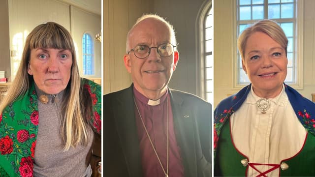 STR-T:s Maja Mella, ärkebiskop Martin Modéus och Norrbottens landshövding Lotta Finstorp deltog alla på "Askel sovinthoon" i Karungi.