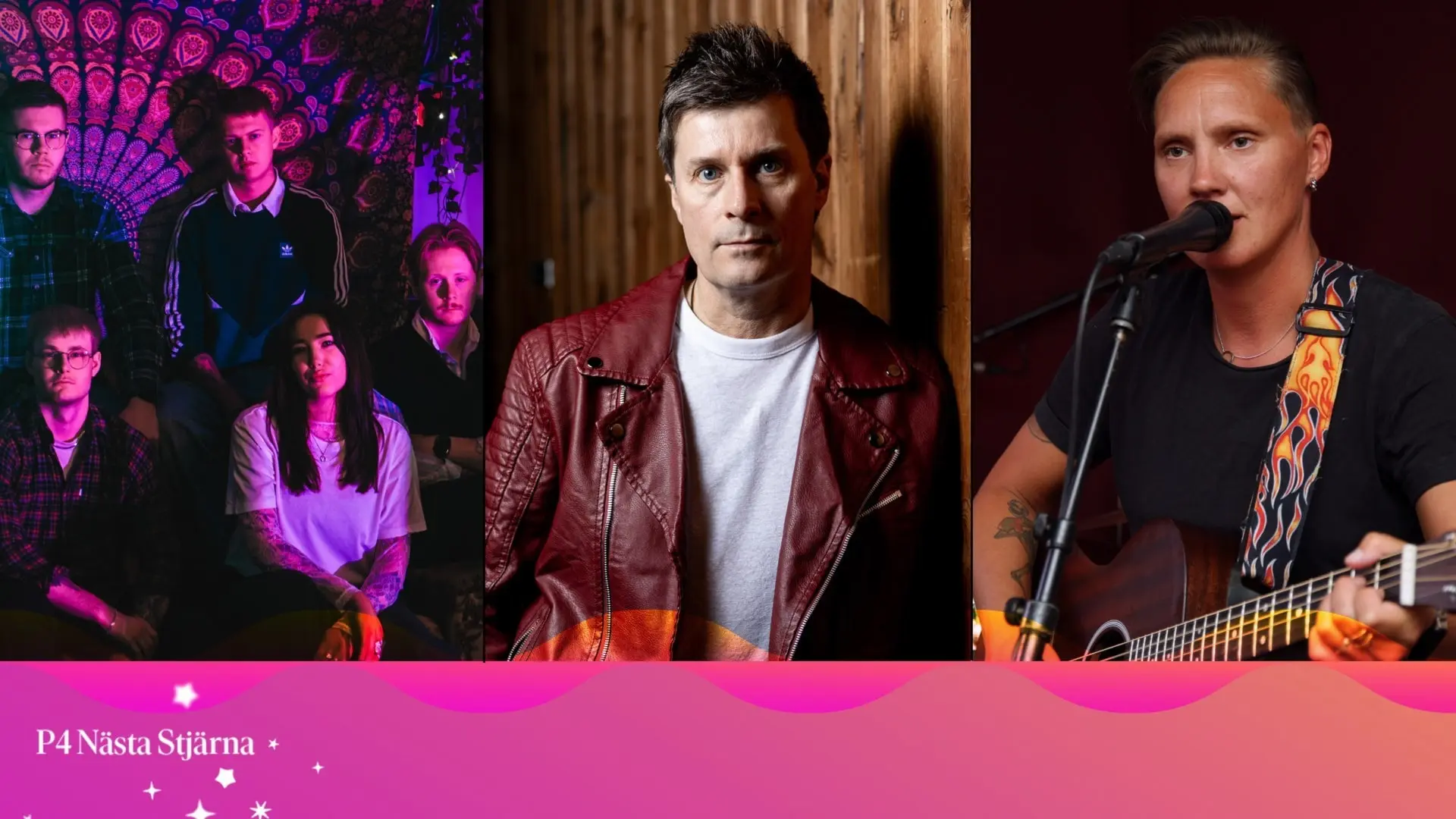 Finalister i musiktävlingen P4 Nästa Stjärna i Sveriges Radio P4 Östergötland.