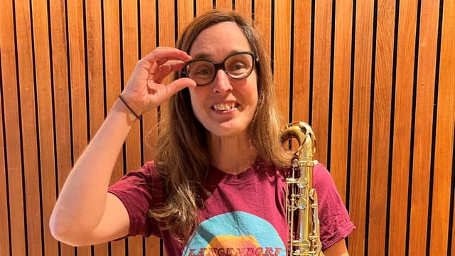 Saxofonisten och bandledaren Lina Langendorf den 2 oktober 2025. 